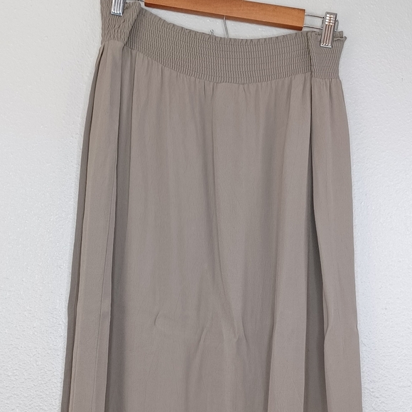 Eileen Fisher Lagenlook Neutral Wrap Midi Skirt - Picture 7 of 15